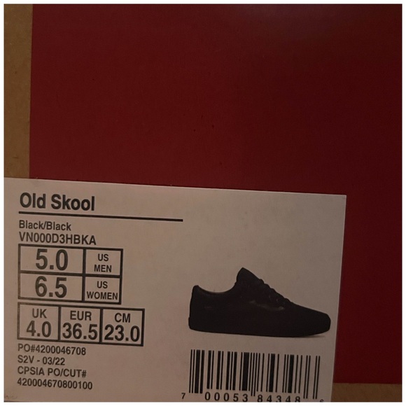 Vans • Old Skool Mono Black Skate Shoes • Women’s 6.5 - Picture 7 of 8